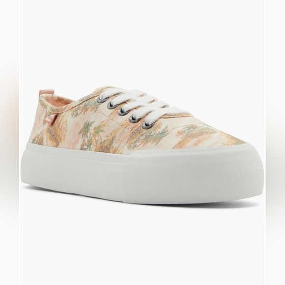 Billabong Tropical Palm Print Platform Sneaker, Size 7 - Picture 4 of 7